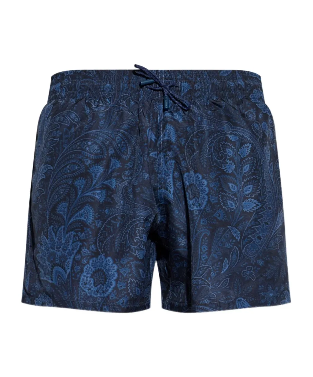 Paisley-Print Swim Shorts
