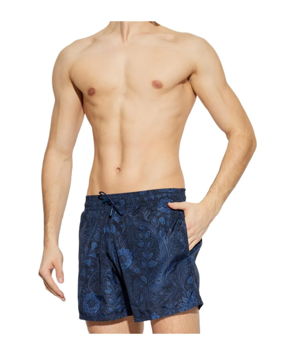 Paisley-Print Swim Shorts