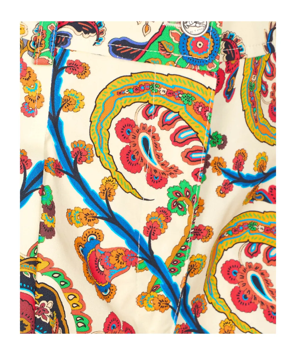 Paisley Printed Shorts