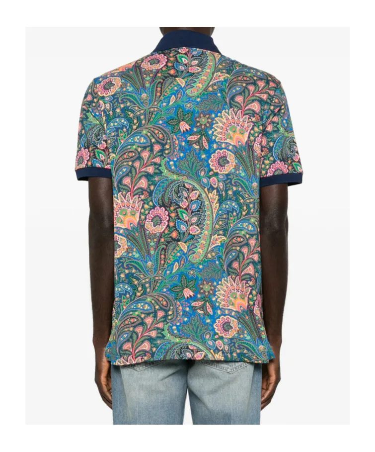 Paisley-Print Polo Shirt
