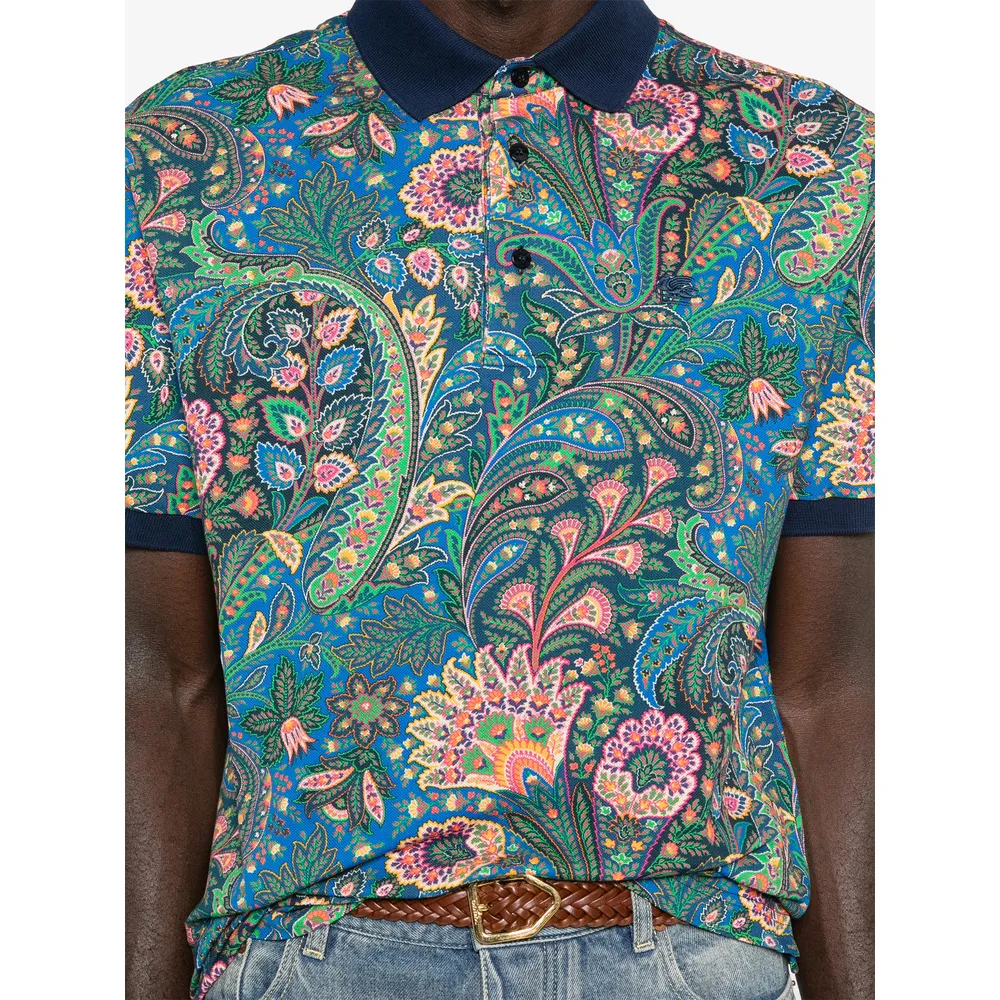 Paisley-Print Polo Shirt