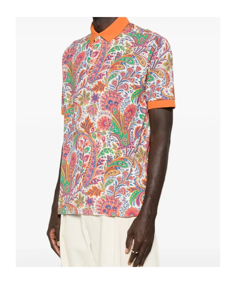 Paisley-Print Polo Shirt