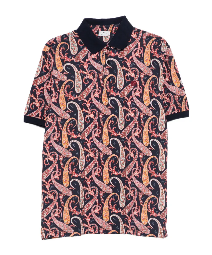 Paisley-Print Polo Shirt