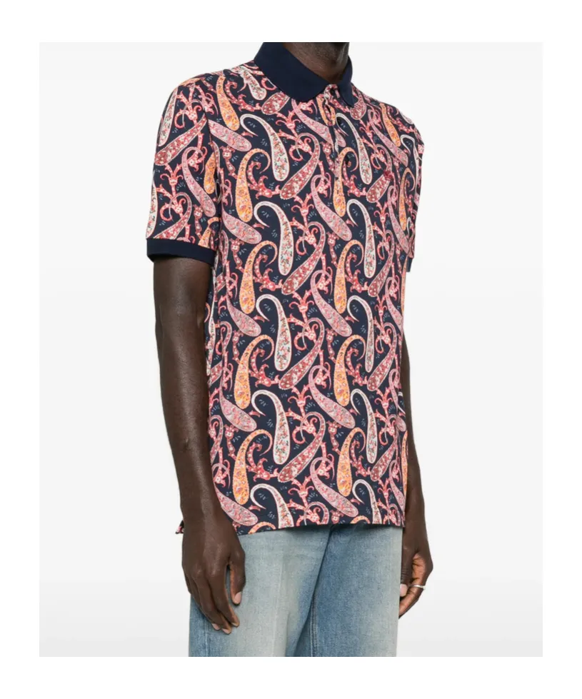 Paisley-Print Polo Shirt