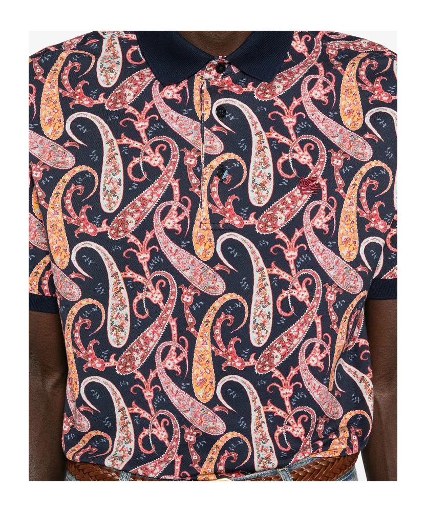 Paisley-Print Polo Shirt
