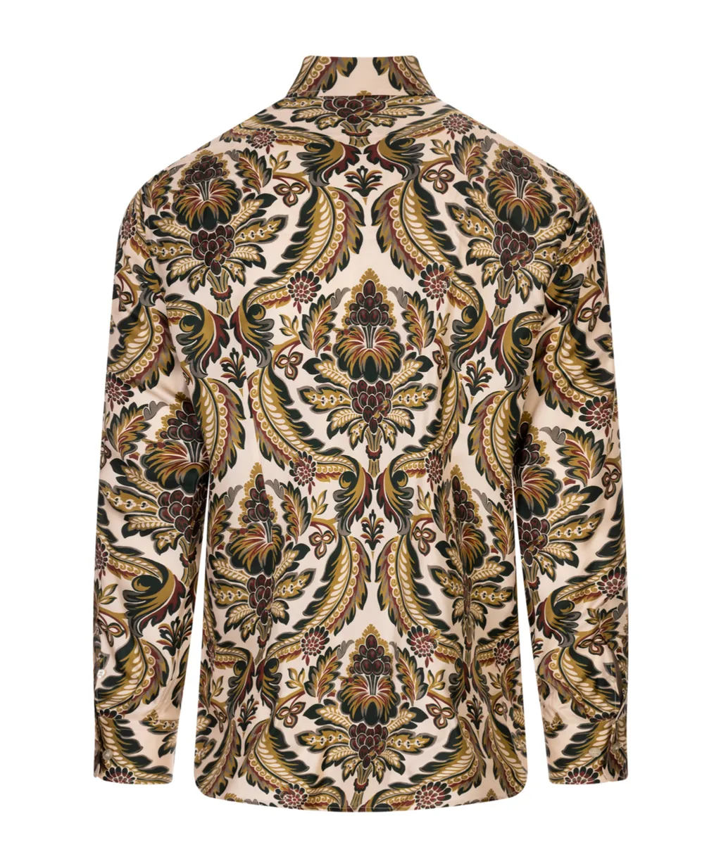 Paisley Print Satin Shirt