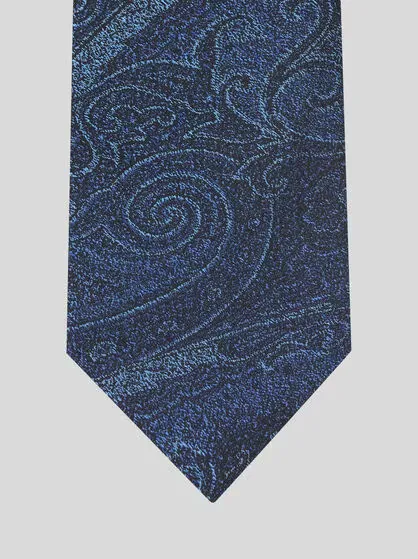 Silk Jacquard Tie With Arnica Motif
