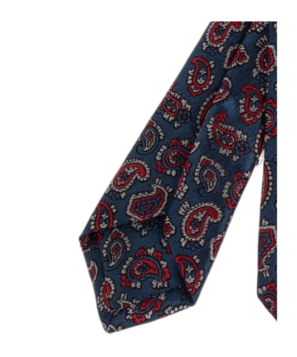 Jacquard Paisley Logo Patch Tie