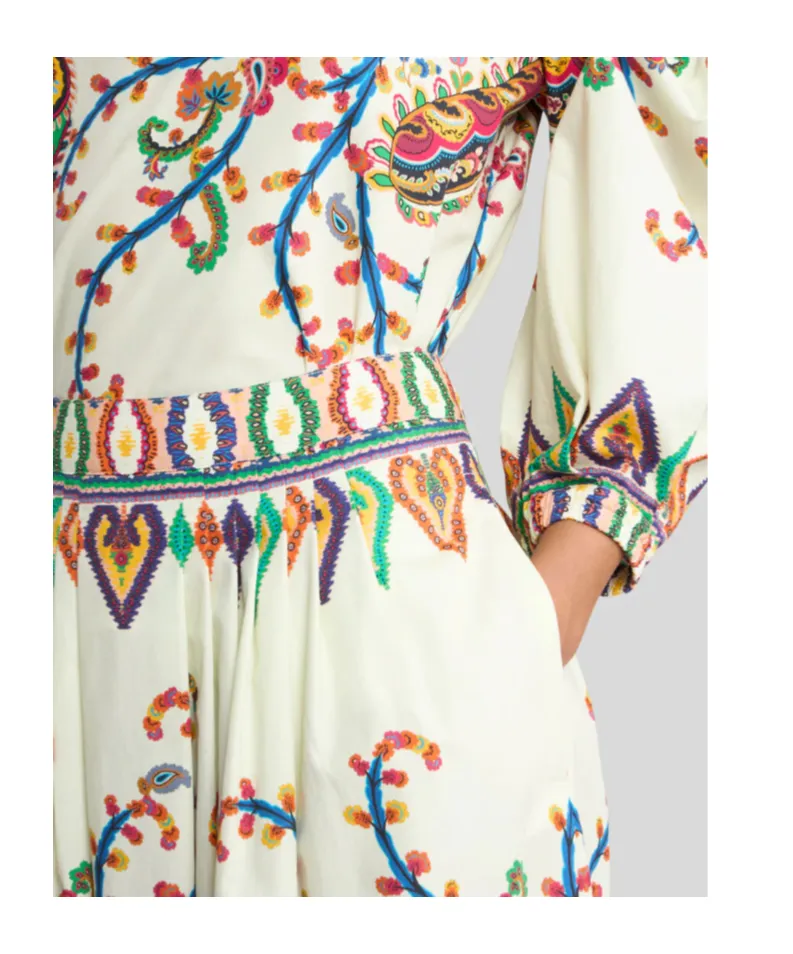 Paisley Printed Midi Skirt
