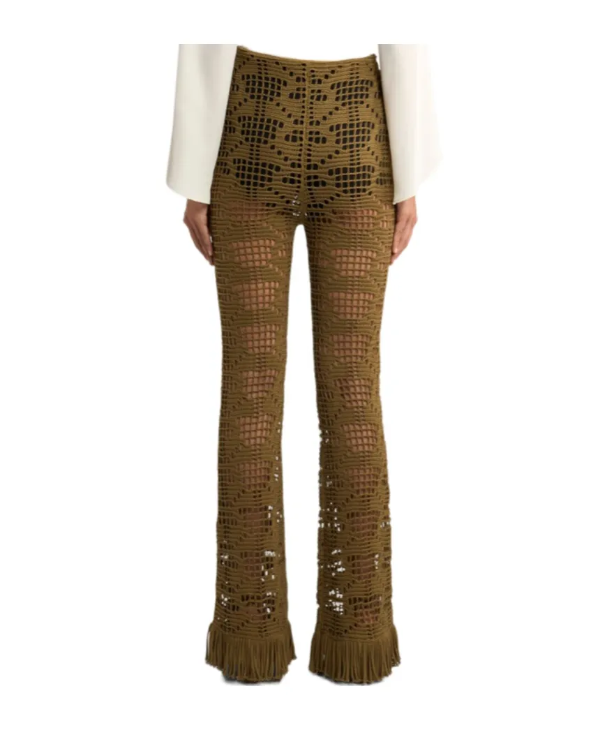 Knitted Fringed Trousers