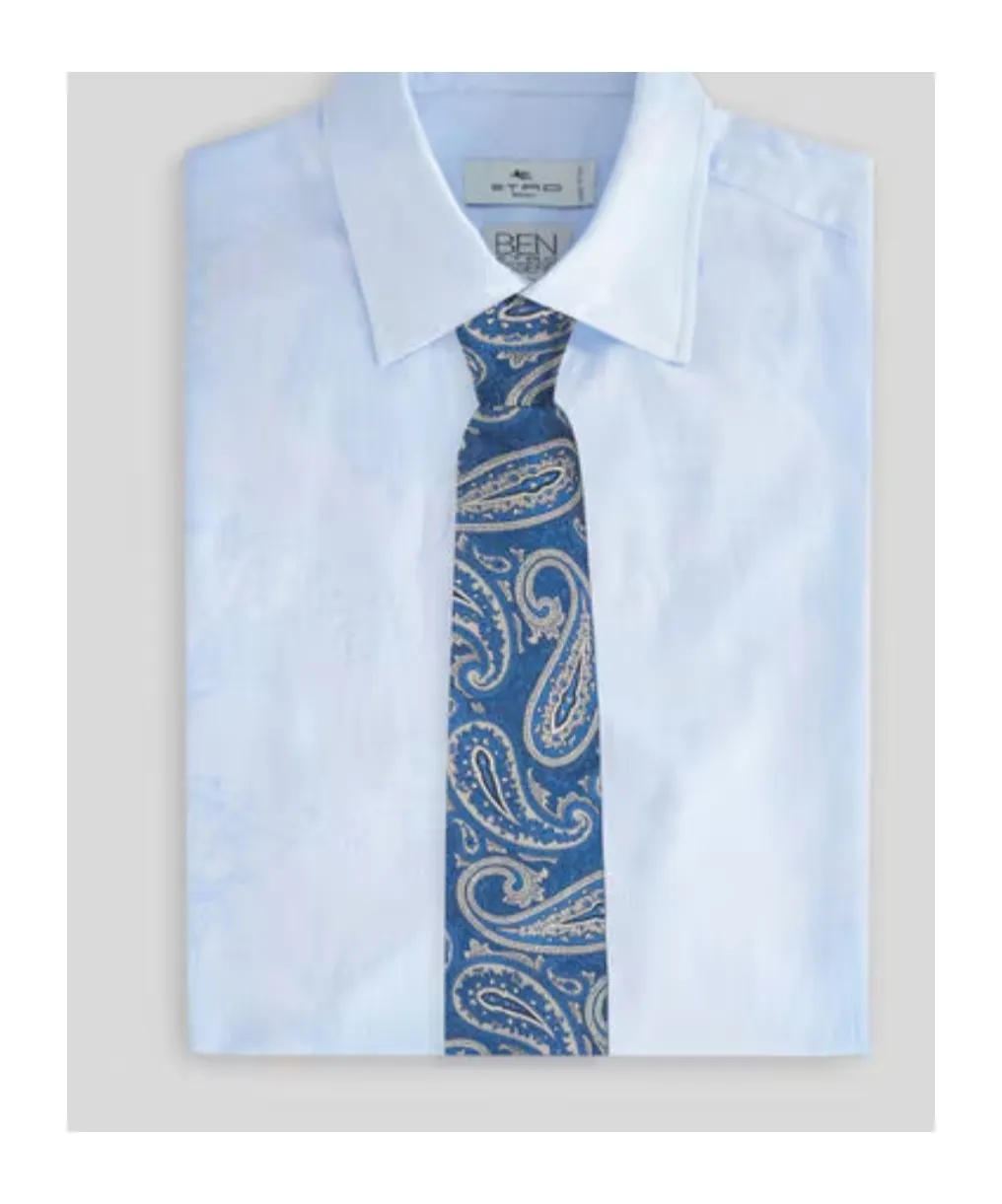 Silk Jacquard Tie With Paisley Motif