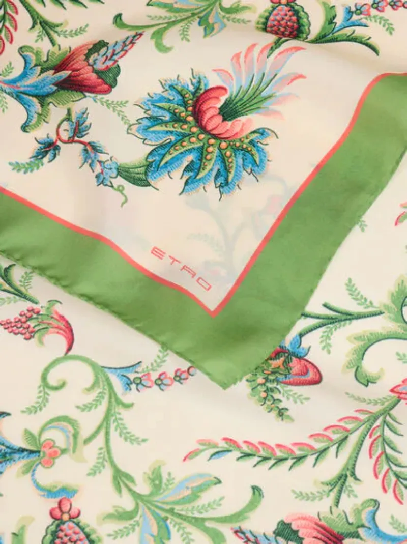 Circular Floral Motif Scarf