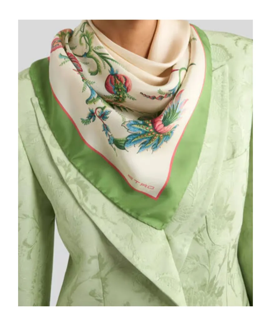 Circular Floral Motif Scarf