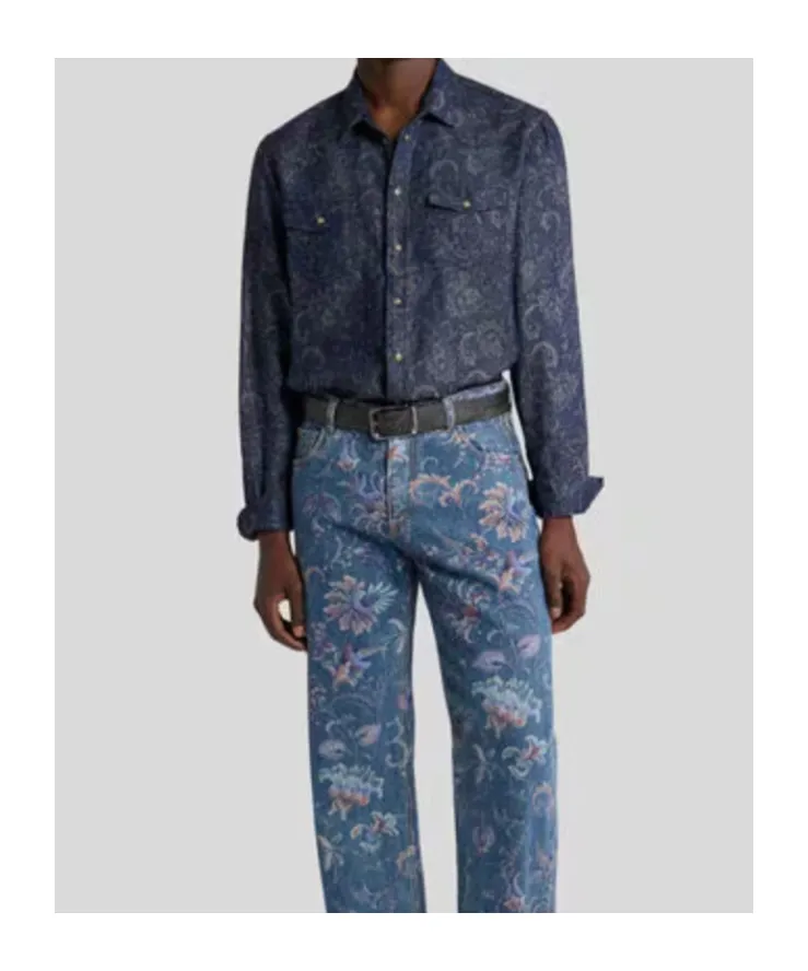 Button-Up Denim Shirt