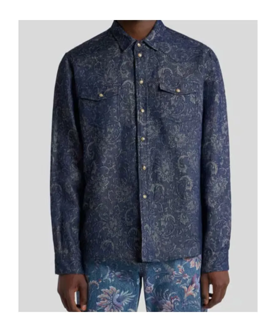 Button-Up Denim Shirt