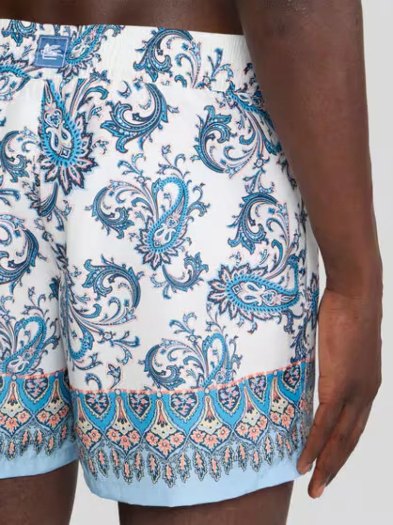 Paisley Printed Roma Swim Trunks