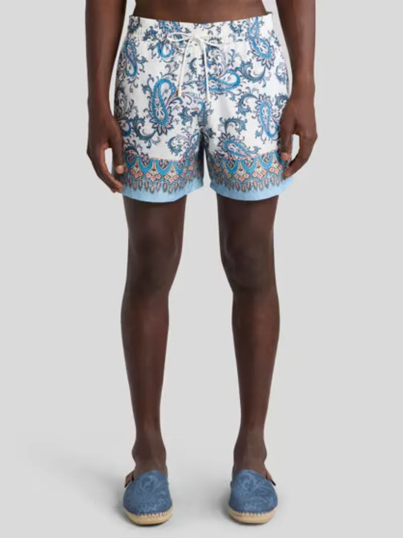 Paisley Printed Roma Swim Trunks