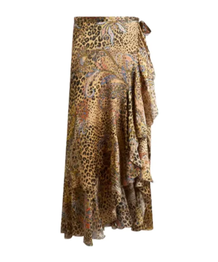 Peau D'ange Printed Midi Skirt