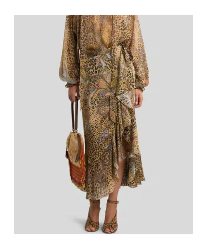 Peau D'ange Printed Midi Skirt