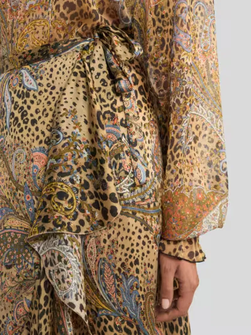 Peau D'ange Printed Midi Skirt