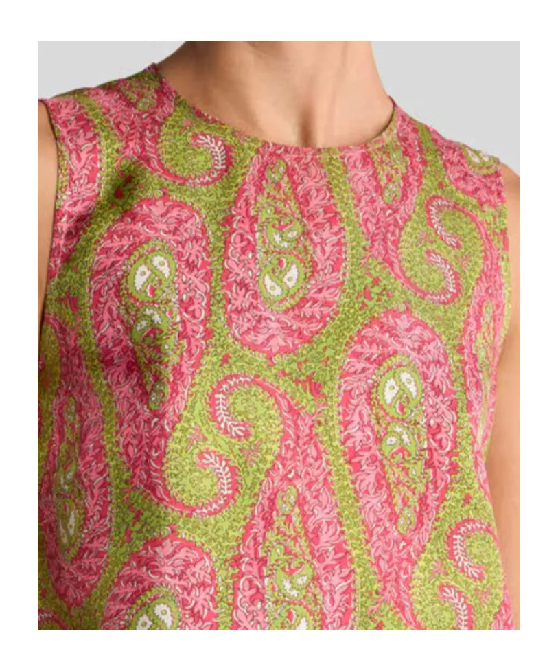 Paisley-Motifed Sleeveless Top