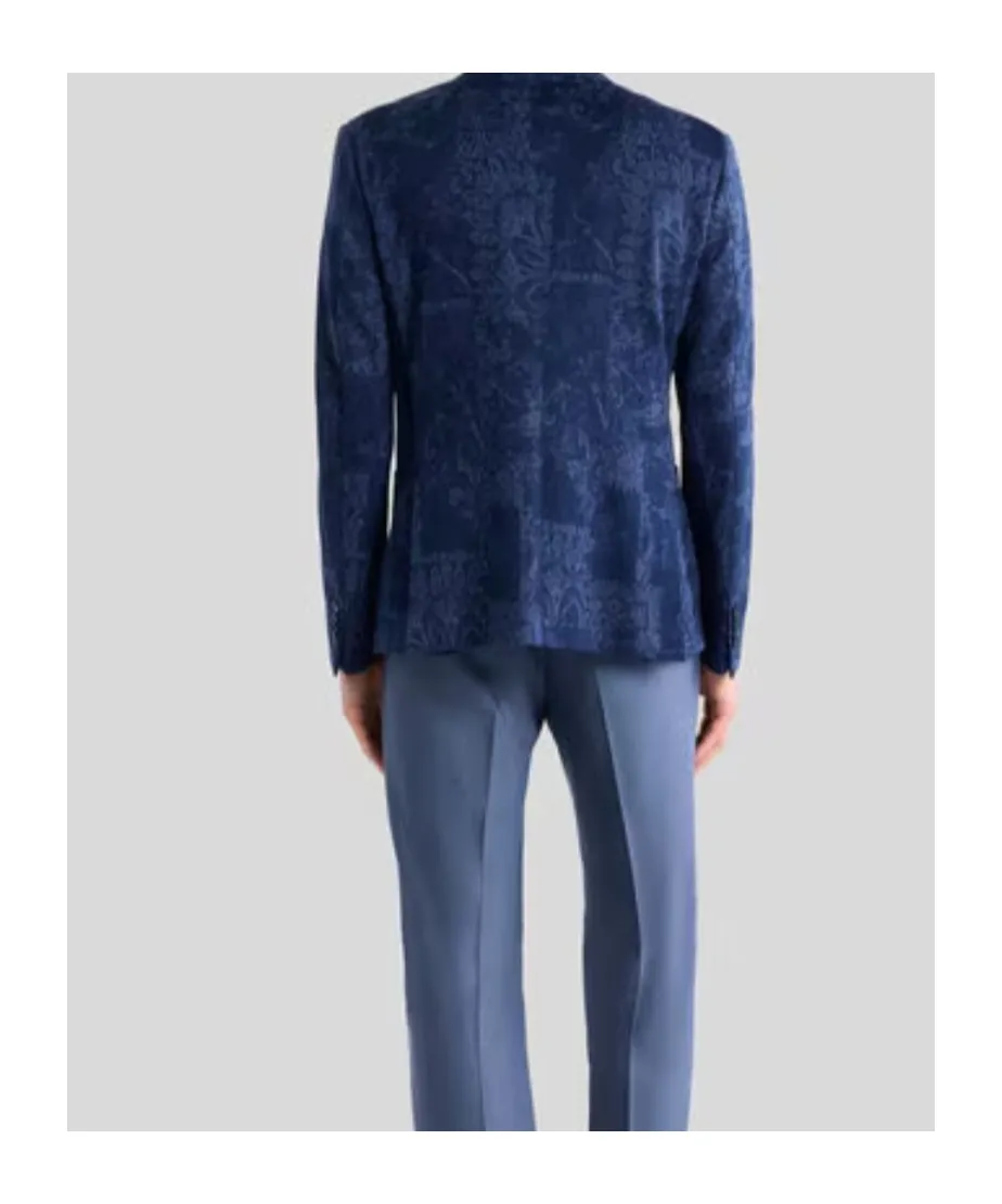 Floral Jacquard Single-Breasted Jacket