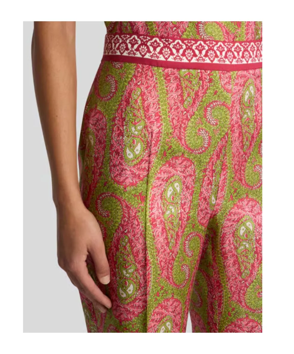 Paisley Printed Bootcut Trousers