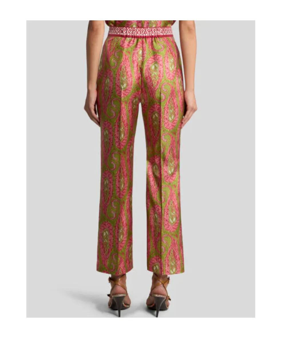 Paisley Printed Bootcut Trousers