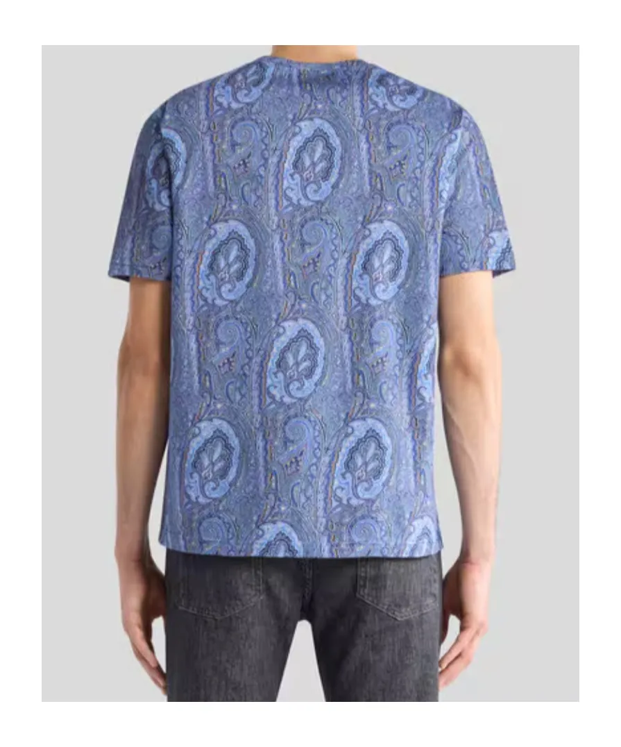 Floral Paisley Motif Crewneck T-Shirt