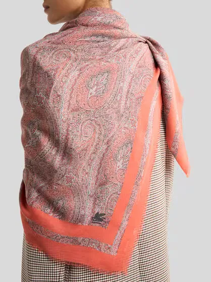 Floral Paisley Motif Shawl