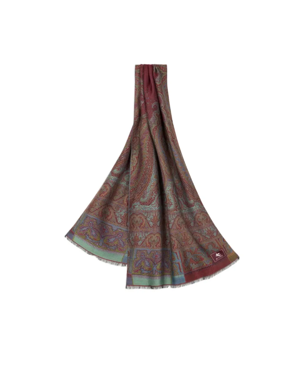 Wool And Silk Jacquard Scarf
