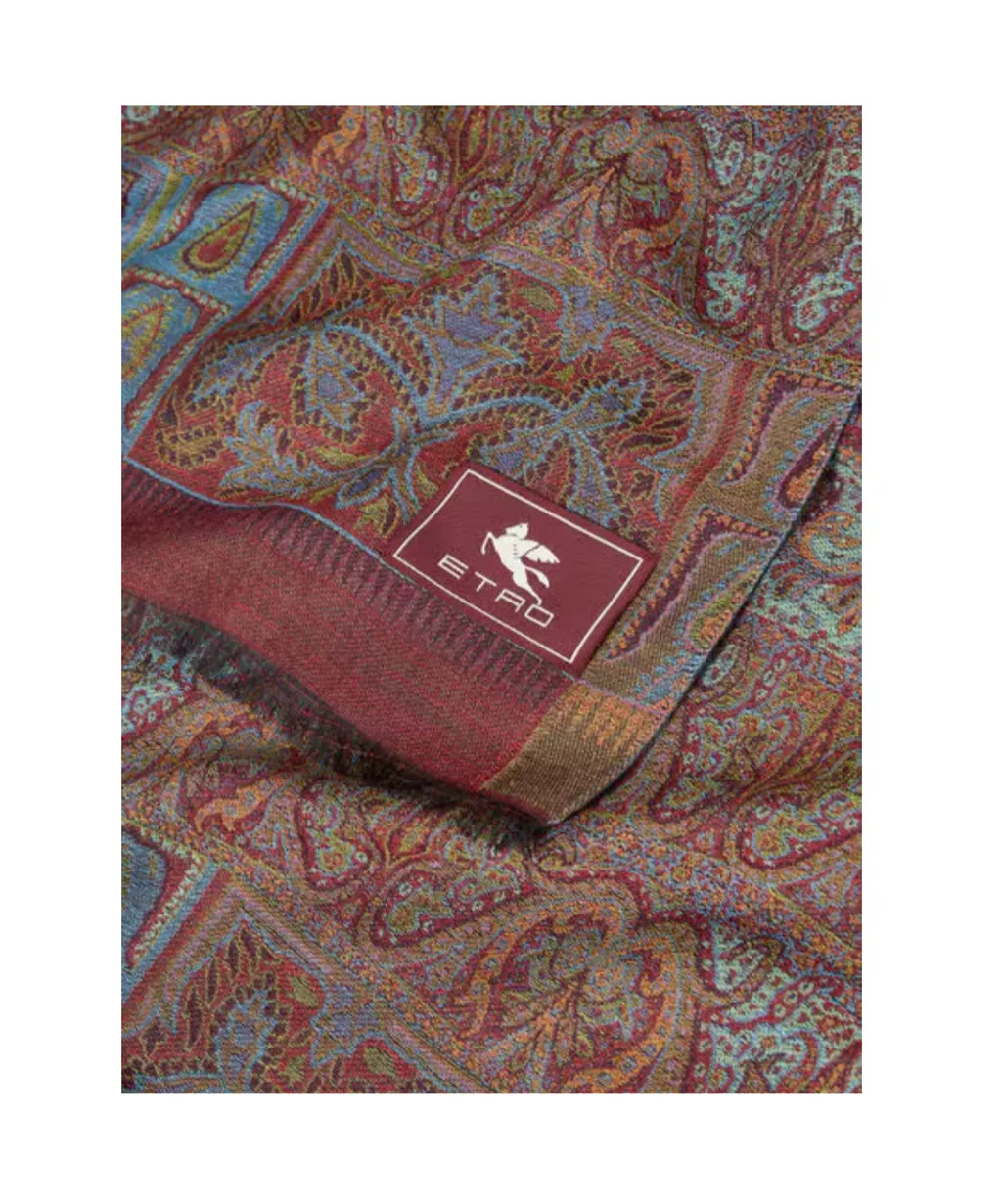 Wool And Silk Jacquard Scarf
