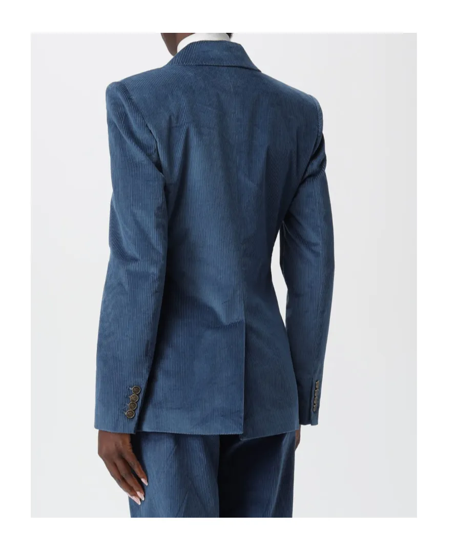 Double-Breasted Corduroy Blazer