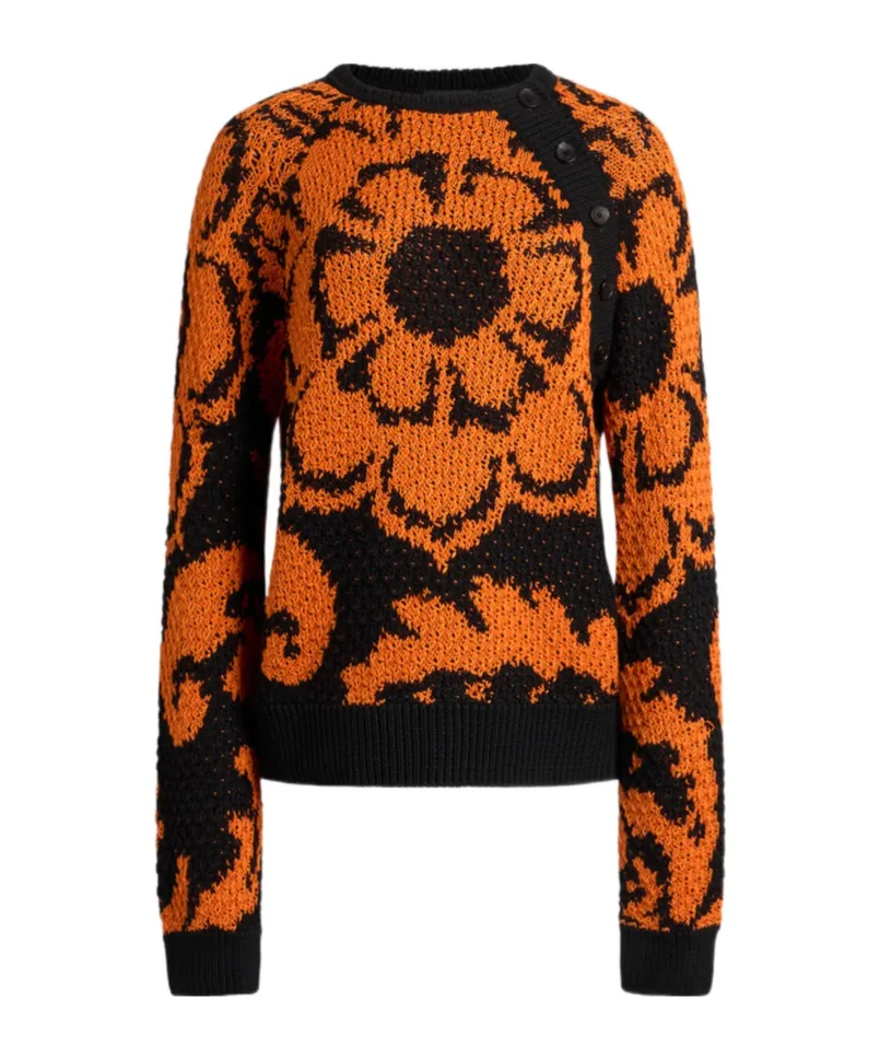 Floral Jacquard Sweater