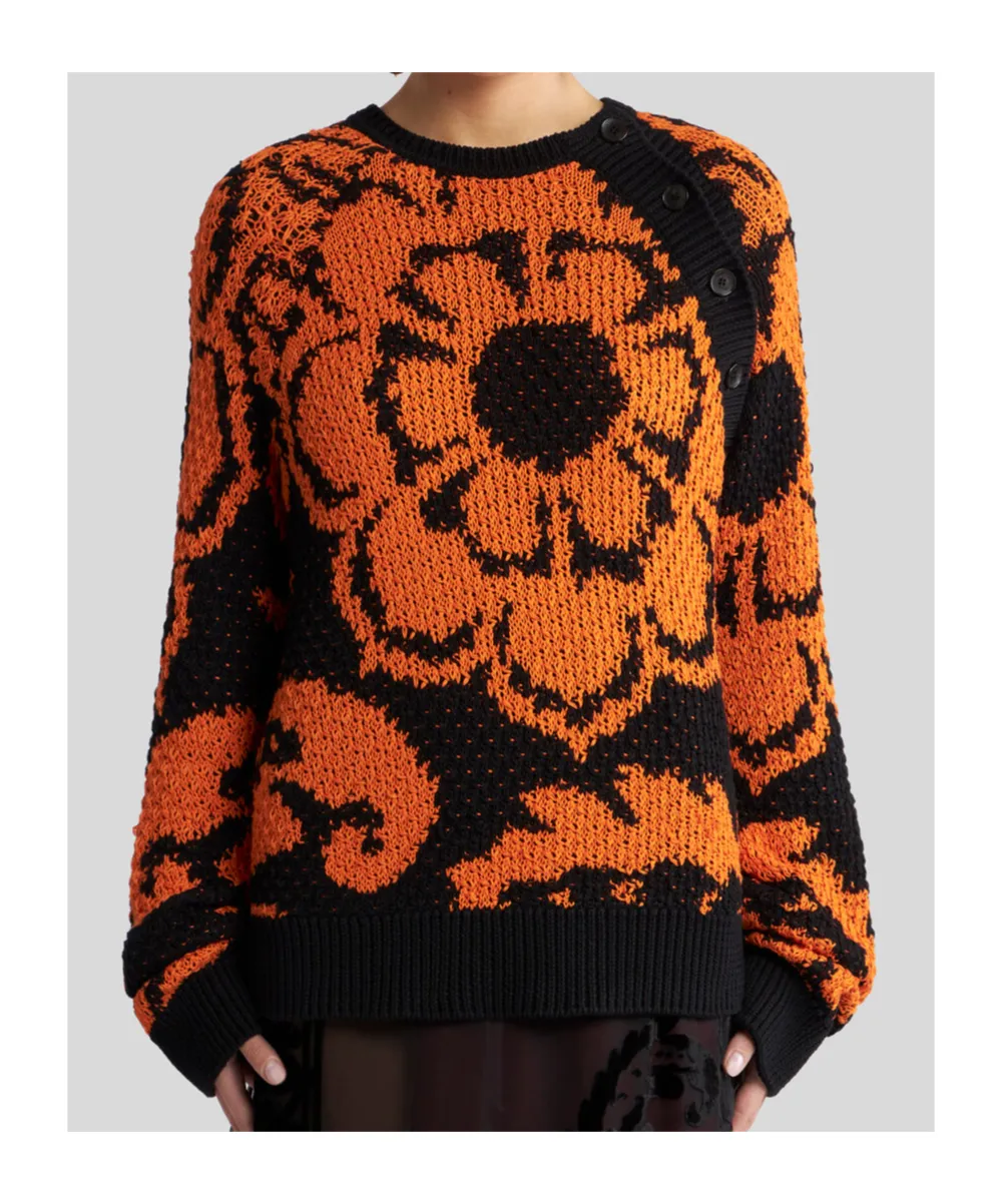 Floral Jacquard Sweater