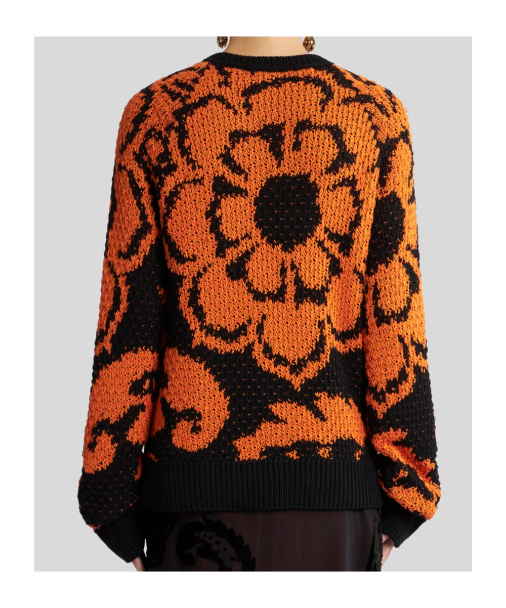 Floral Jacquard Sweater