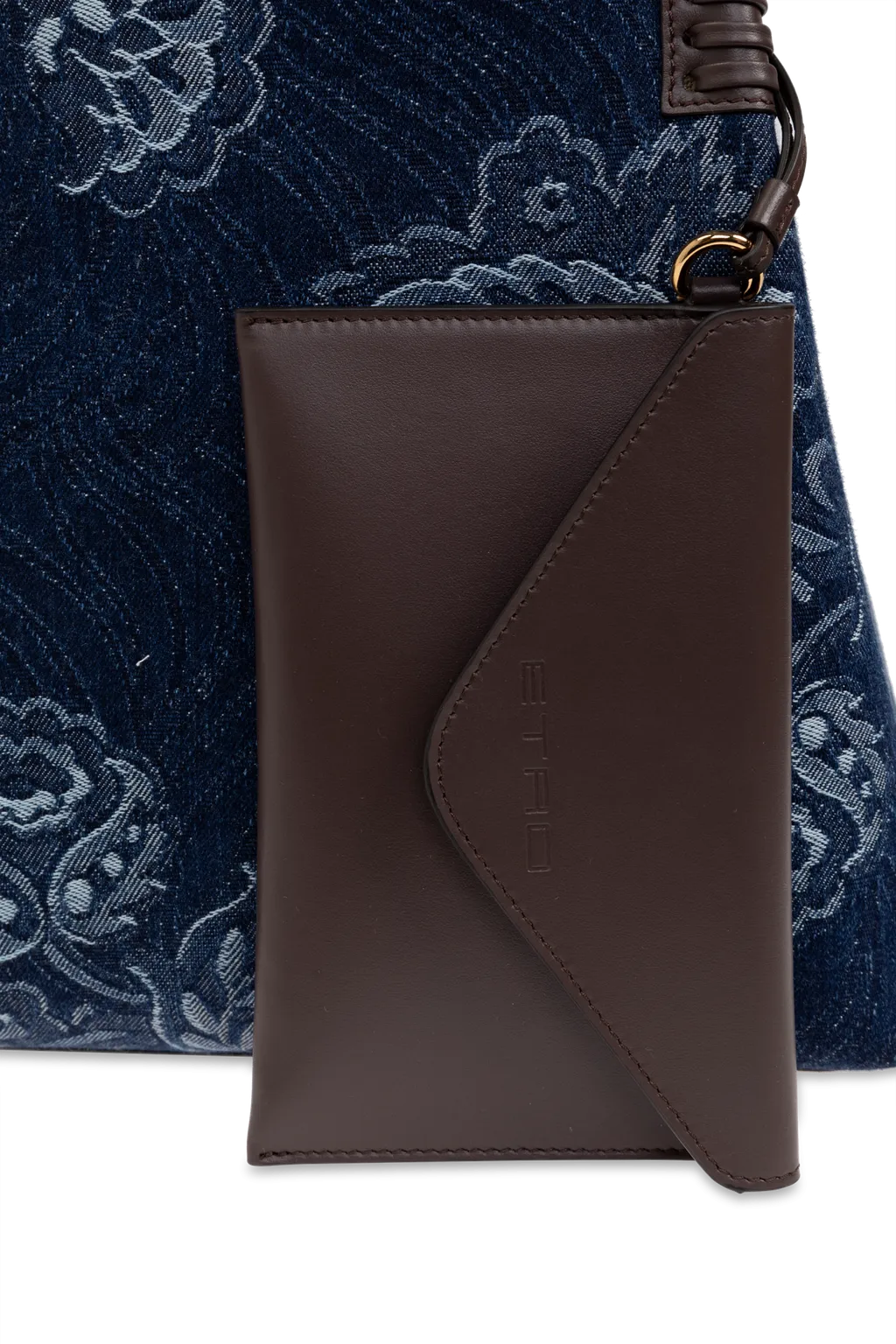Jacquard Denim Medium Libra Tote Bag