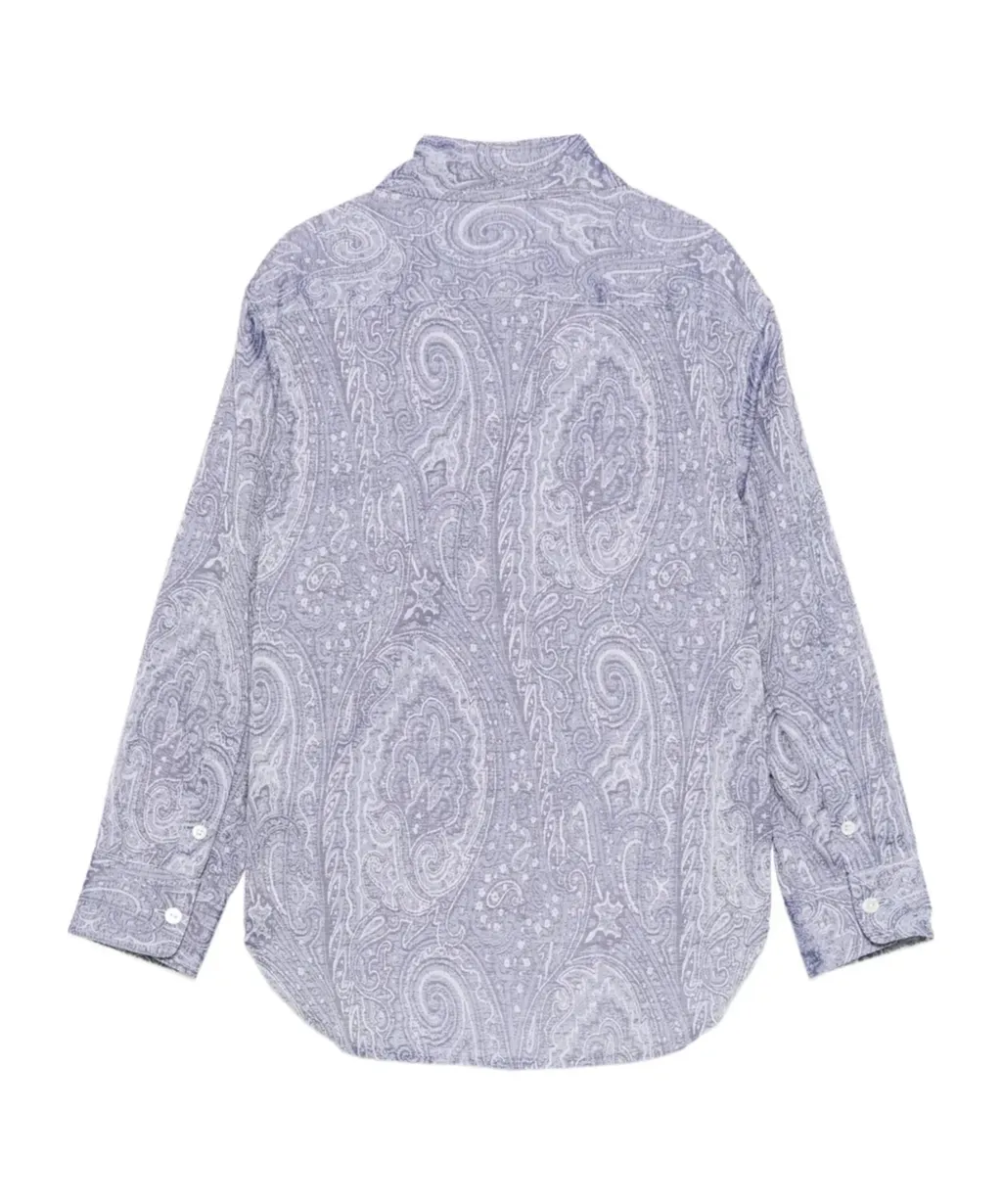 Paisley-Print Logo-Embroidered Shirt