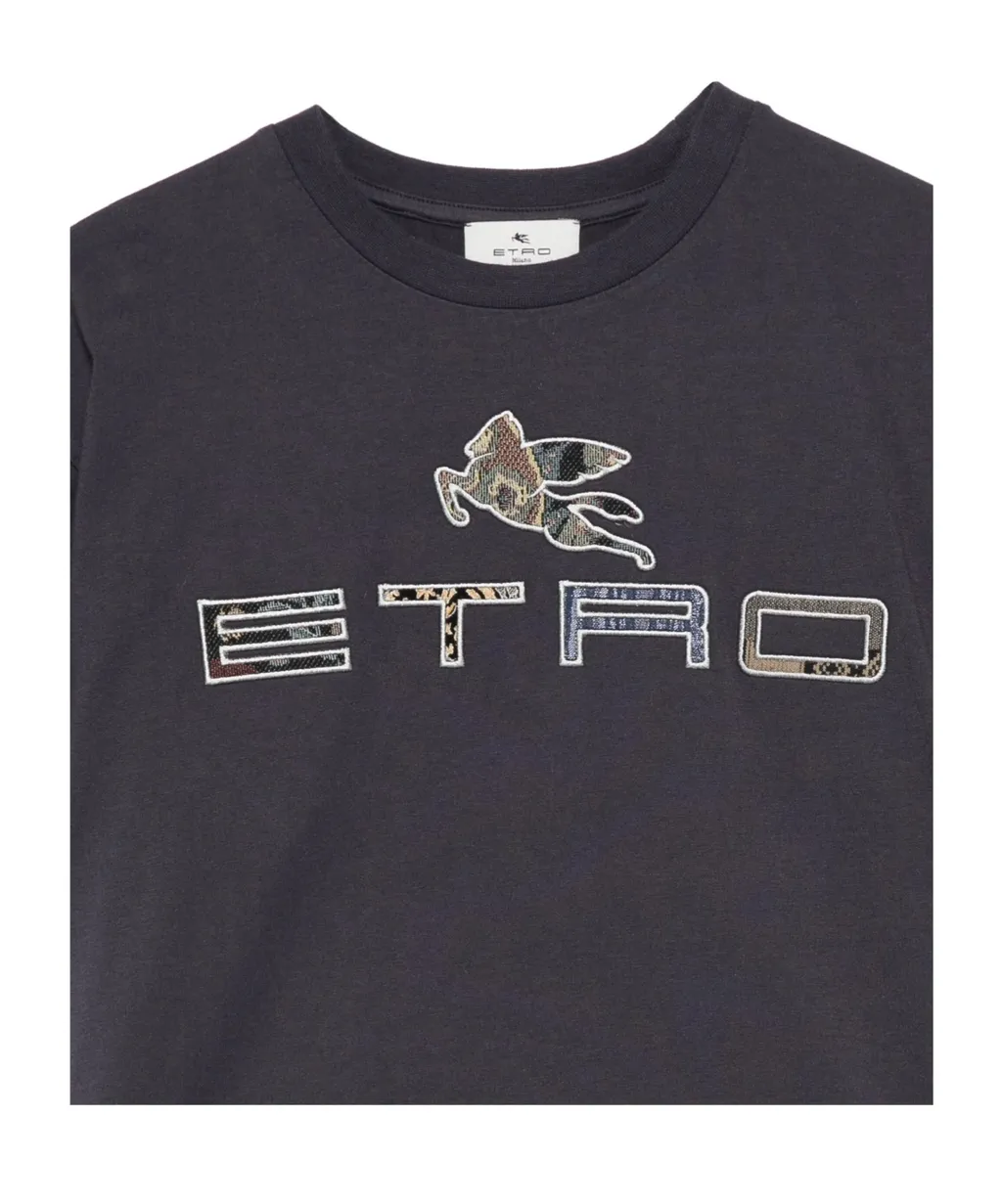 Pegasus-Motif Cotton T-Shirt