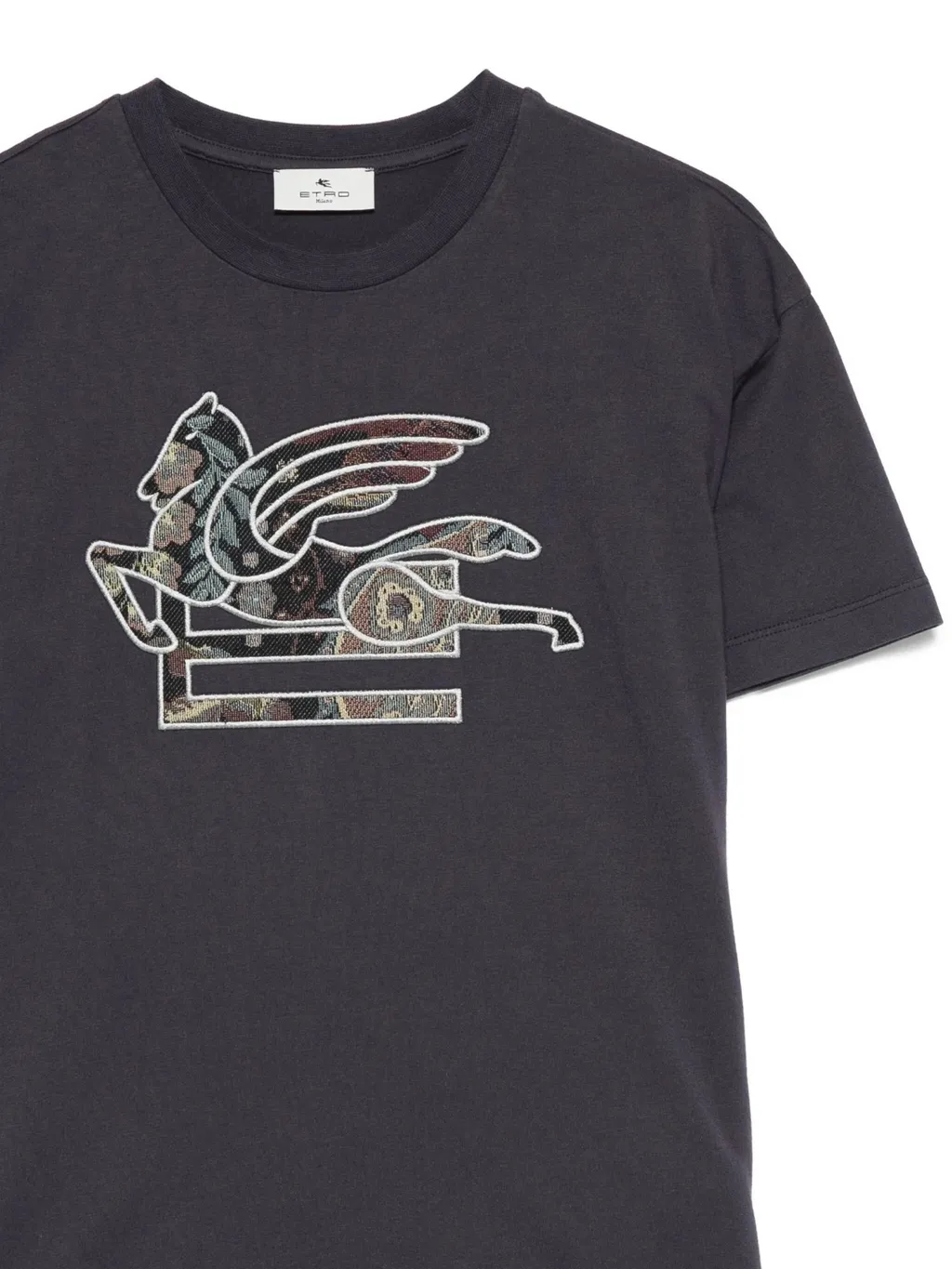 Pegaso-Embellished Cotton T-Shirt