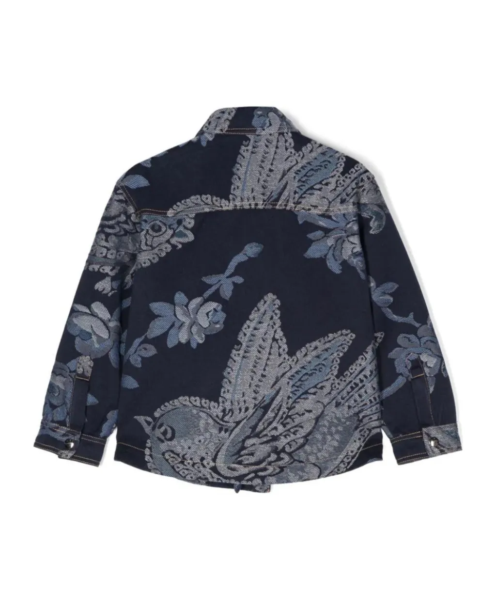 Paisley Jacquard Denim Jacket