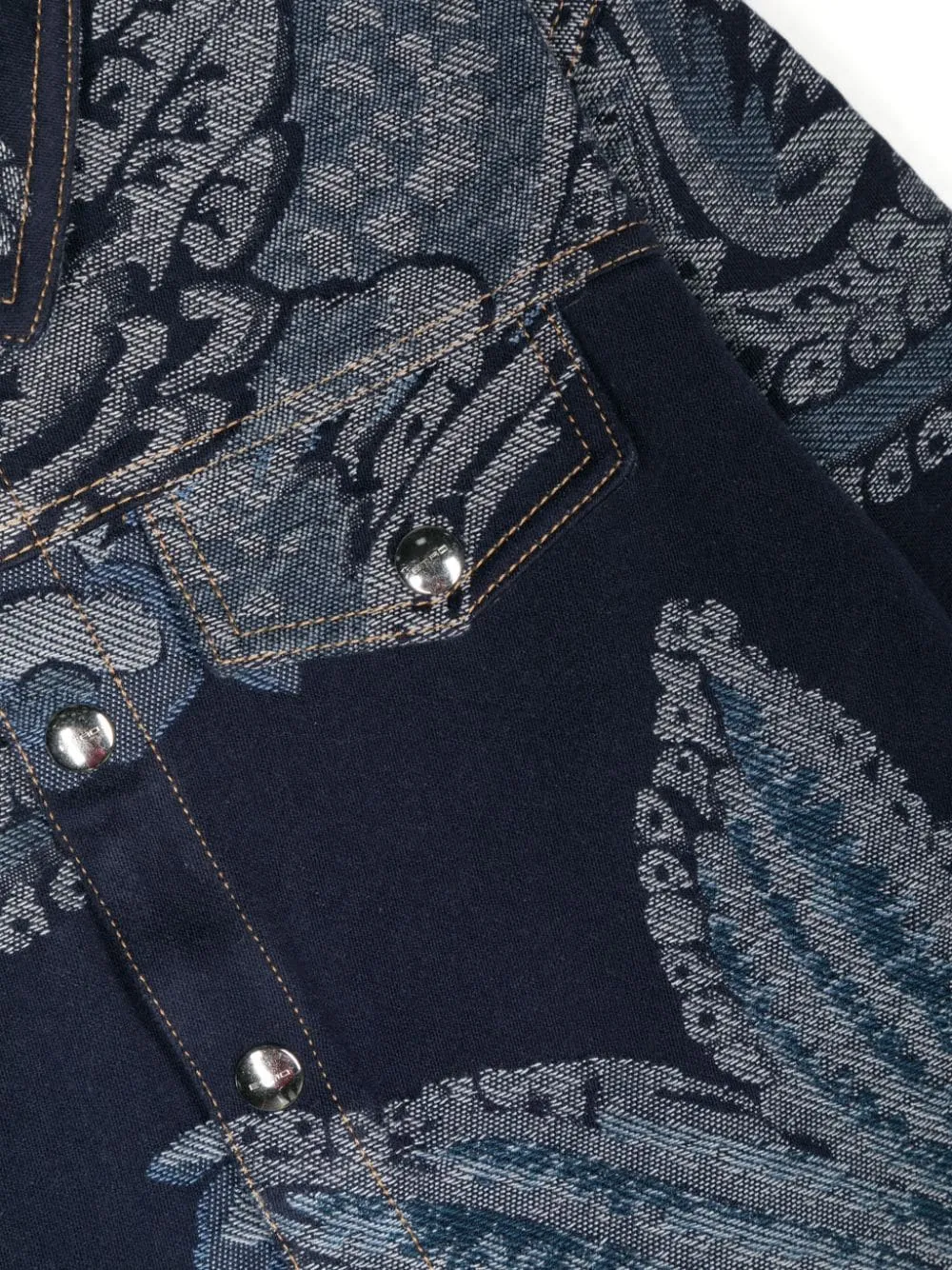 Paisley Jacquard Denim Jacket