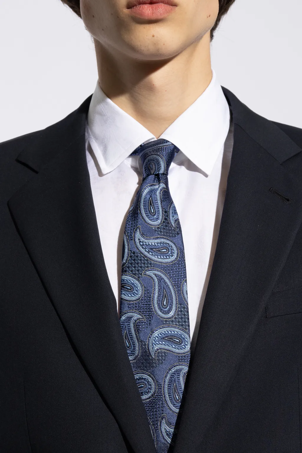 Paisley Printed Pointed-Tip Tie