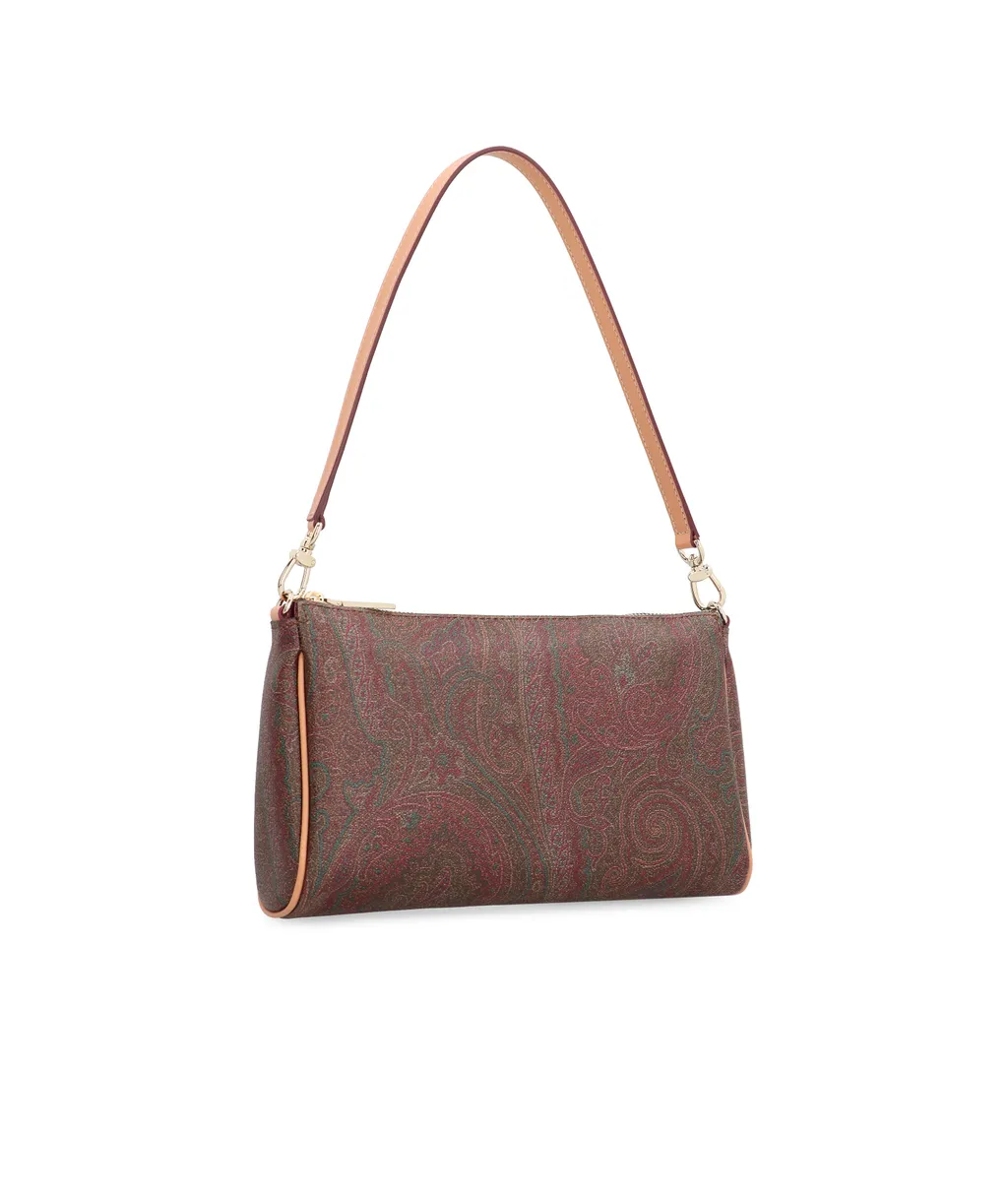 Paisley-Printed Zipped Mini Clutch Bag