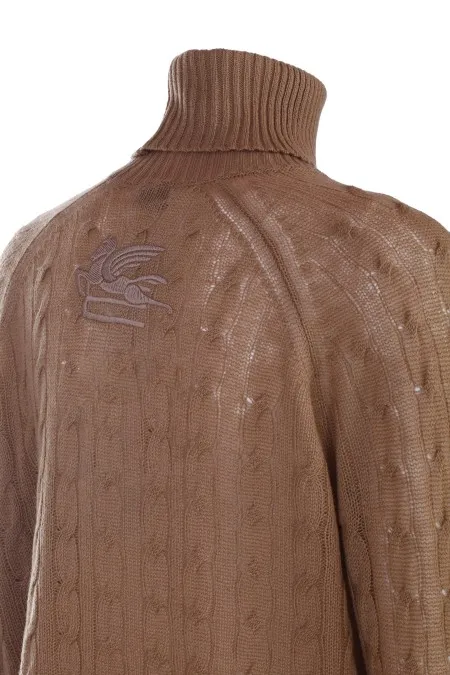 Long-Sleeved Roll-Neck Knitted Jumper