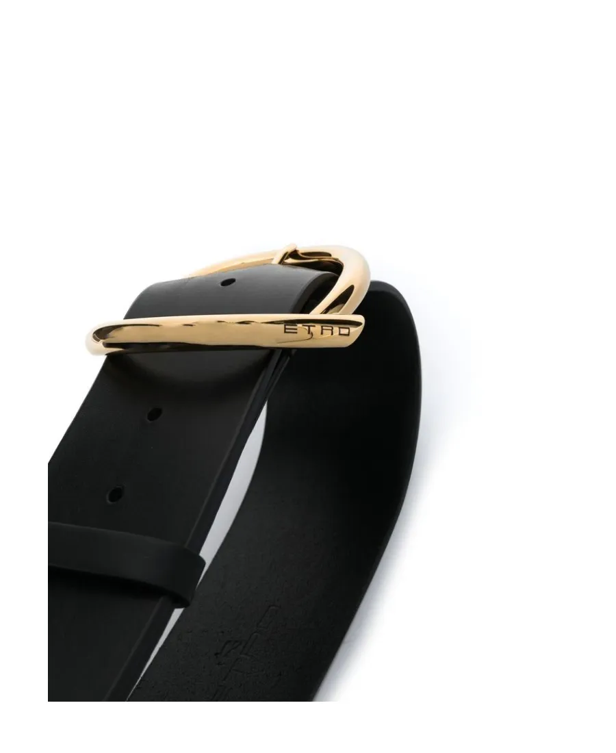 Logo Engraved Round-Buckled Belt