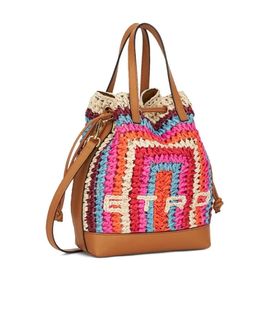 Crochet Logo Detailed Small Tote Bag