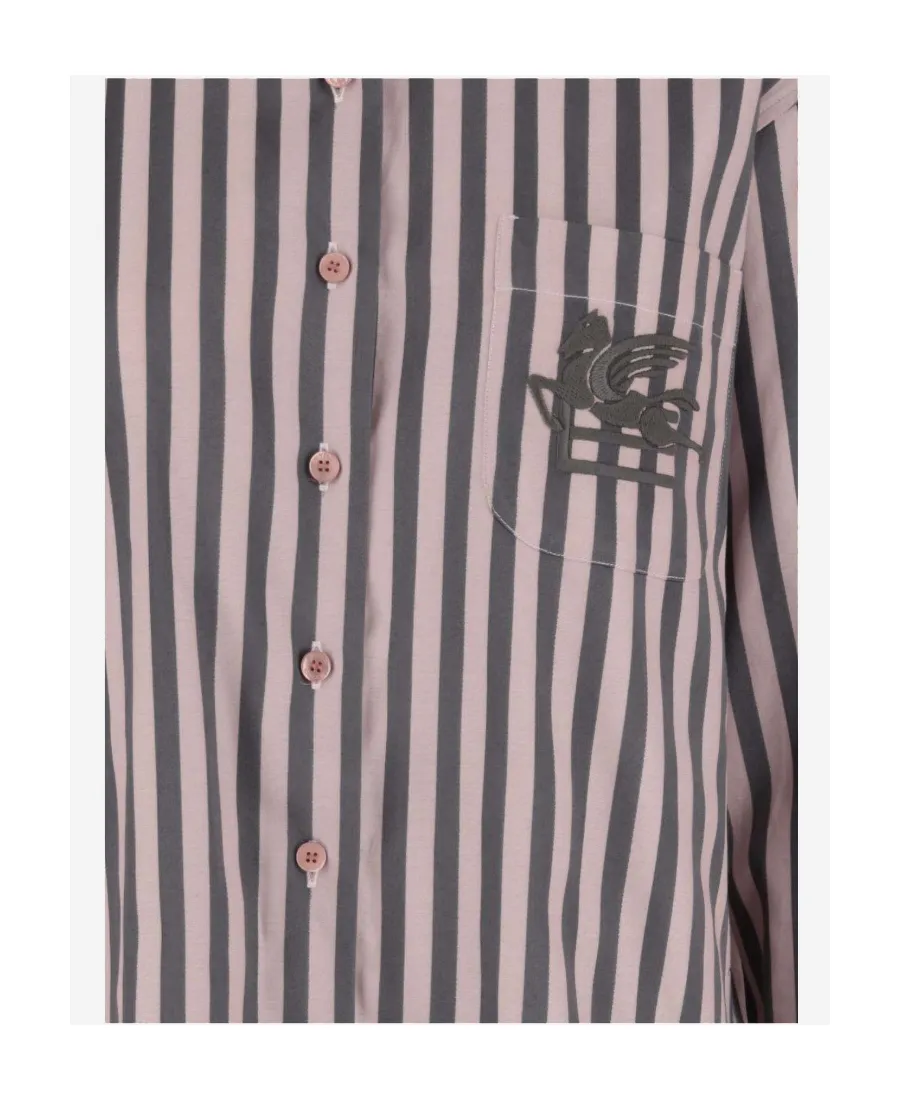 Striped Button-Up Shirt