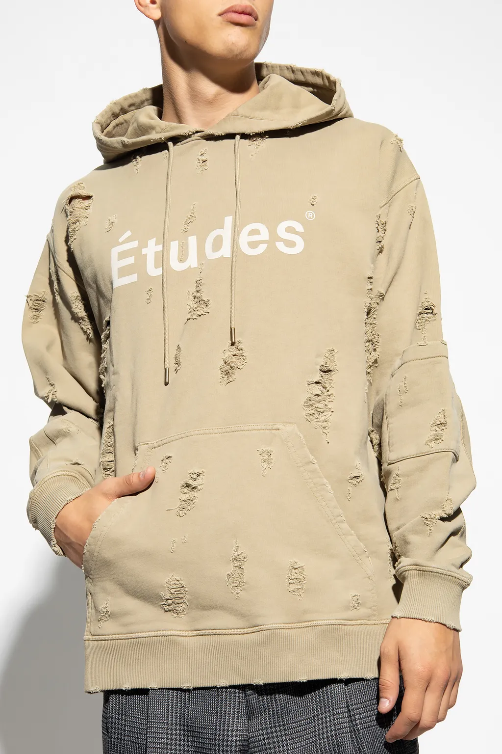 Ensemble Distressed-Effect Hoodie