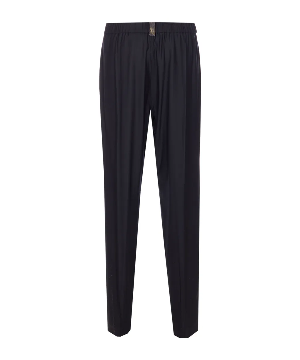 Elasticated Waistband Straight Leg Pants